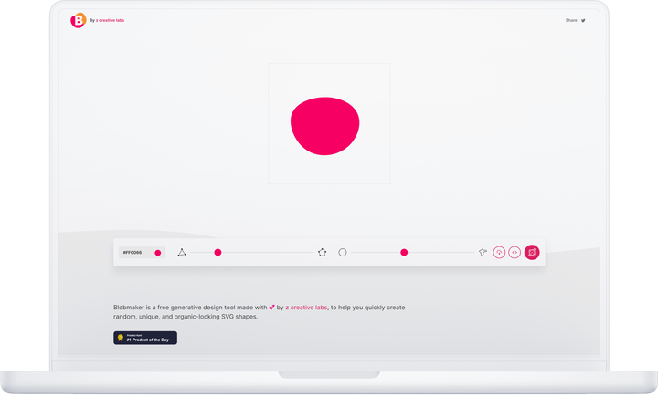 A tool to create unique organic SVG shapes