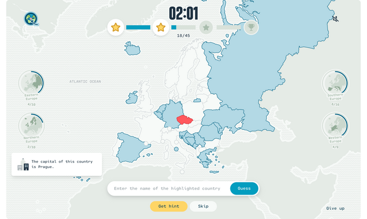 A fun geography-based game
